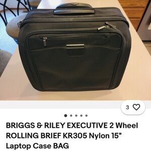 Briggs & Riley Gray 2-Wheel Laptop Briefcase